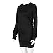 Clearance Sale! Women Hoodies Dress,Canserin Women Autumn Winter Long Sleeve Hoodies Pure Color Hooded Sweatshirt Dress Slim Fit Coat Mini Skirt (M, Black)