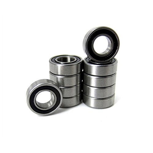 10pcs. 3/16x3/8x1/8" Precision Ball Bearings Chrome Steel ABEC 3 Rubber Seals