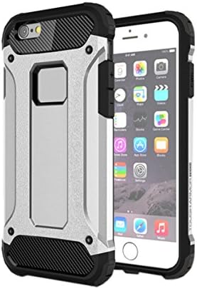 Iphone 6 6S Case by GTRADE – Shockproof &amp; High Impact Dense TPU Shell Cover – Perfect Cutouts &amp; Easy Access To Buttons – Great Protection Against Bumps, Shocks, Dust &amp; Drops (Silver)