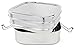 Lifestyle Block Stainless Steel Double Stack Cube 2 Compartment Lunch Box - X-Large