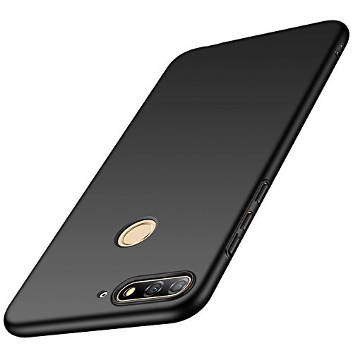 Toppix Case for Huawei Y7 2018, Hard PC Backcover [Anti-Scratch] [Ultra-Light] Slim Shell Protective Cover for Huawei Y7 2018 (Black)