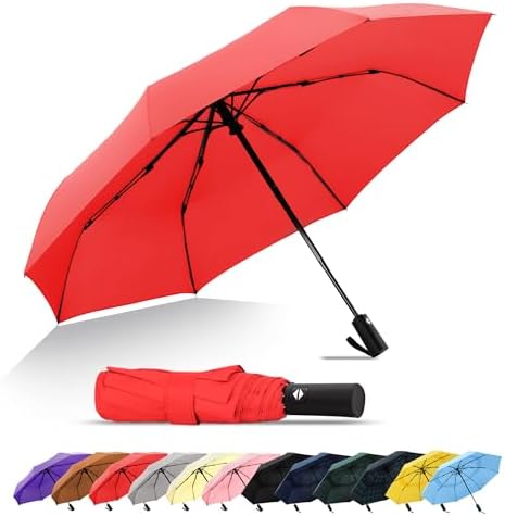 Amazon.com: RUMBRELLA Red UV Stick Umbrella Auto Open UPF 50+ with