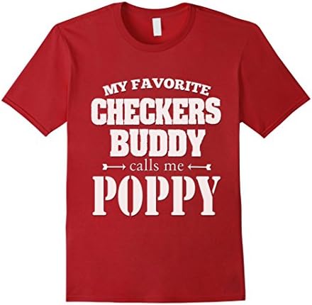 Mens Poppy Shirt - Checkers Buddy Medium Cranberry