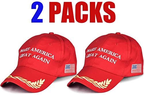 Make America Great Again Hat [2 Packs], Keep America Great Hat, Donald Trump 2020 USA MAGA Cap Adjustable Baseball Hat