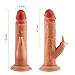 Vibrating Dildo with 3 Powerful Motors Bunny Ears for G Spot Clitoral Stimulation, Paloqueth Realistic 360°Rotation Rabbit Vibrator 3 Speeds 7 Vibration Modes for Women, Rechargeable
