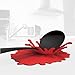 Mustard Spoon Rest Holder- Red Splash