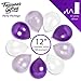 Metallic Pearl White Purple Balloons 72 Pack Thick Chrome Latex 12 Inch Purple Balloon Arch for Wedding Mardi Gras Graduation 2023 Party Decorations