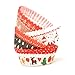 Gift Boutique 500 Pieces Christmas Cupcake Liners Muffin Colorful Paper Disposable Holders, Standard Size Ideal for Holiday Decor and Parties Christmas Theme Party Decorations, 4 Designed Wrappers