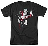 Bioworld Mens Batman Joker & Harley Quinn Arkham Asylum T-shirt (Medium)