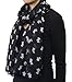 Little Terrier Scottish Scottie Westie Dog Animal Motif Print Scarf Black And White