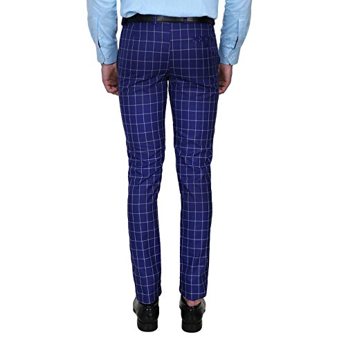 shaurya-f slim fit men's blue trouser