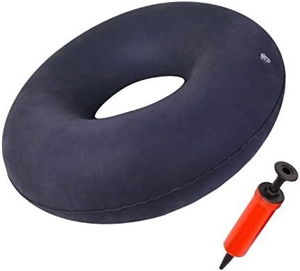 Eastshining Inflatable Donut Ring Cushion Hemorrhoid Treatment Seat Pillow for Tailbone Pain Child Birth Coccyx Pregnancy Prostatitis Prostate Bed Sores Relief wheelchair -by 40cm(15.75'')