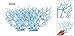 2 Pcs Decorative Blue Aquarium Ornament Plastic Coral