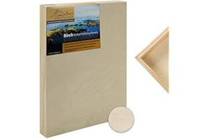 JERRY'S ARTARAMA Da Vinci Pro Birch Wood Panel 1-5/8 Deep – 3x3" 12-Pack - Fine Textured, Warp Resistant, Lightweight & Rigid – Perfect for Mounting Sanded Pastel or Watercolor Paper, Linen or Canvas