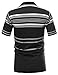 SBW Men's Basic Everyday Stripe Polo T-Shirt