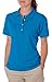 Jerzees Women's 4 Pearl Buttons Collar Polo Shirt, L, California Blue