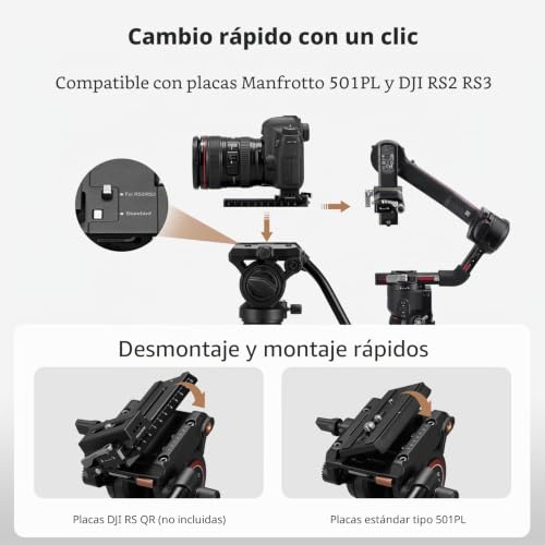Cayer AF2451 Video Tripod, Aluminum Alloy Video Camera Tripod 74 Inch for Canon Nikon Sony Olympus Panasonic Digital SLR Camera