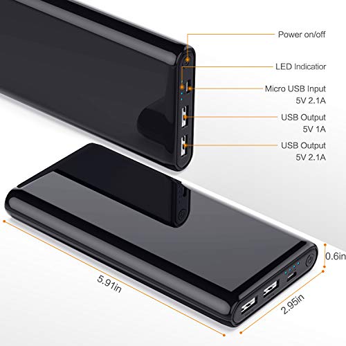 Portable Charger Power Bank 25800mAh HETP Hugh Capacity External