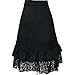 Women's Steampunk Gothic Clothing Vintage Cotton Lace Skirts Black Gypsy Hippie Medium