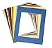 Mat Board Center, Pack of 20 11x14 MIXED COLORS White Core Picture Mats for 8x10 Photos