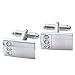 JOVIVI® 4Pairs Stainless Steel Mens Classic Modern Ornate Pattern Style Dress Shirt Cufflinks Mix Design Set (Pink)