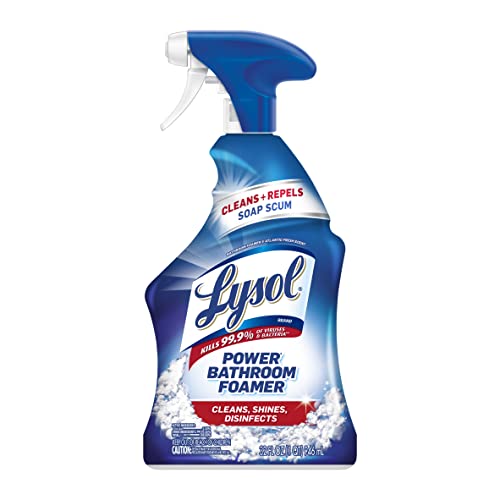 Lysol Power Foaming Cleaning Spray for Bathrooms, Foam Cleaner for