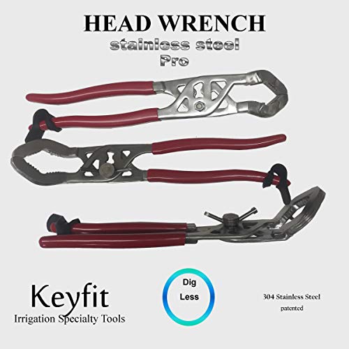 Sprinkler Head Wrench Stainless Steel PRO, Fastest removal, replacement, repair & adjustment tool No digging or mess. Works on ALL SIZES & ALL BRANDS of Spray & Rotor heads -4.75" Hunter Rainbird Toro