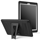 MoKo Case for iPad Pro 9.7 - [Kickstand] Durable Hybrid Silicone + Hard Polycarbonate Kid Proof with Foldable Stand Protective Cover for Apple iPad Pro 9.7 Inch 2016 Release Tablet, BLACK
