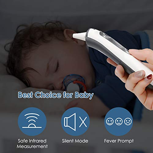 LIUMY Medical Forehead and Ear, Baby Thermometer, 5-in-1 Digital Infrared Thermometer for Fever, Suitable for Infant, Children, Adults, Elders with Fever Indicator - Thumbnail 5