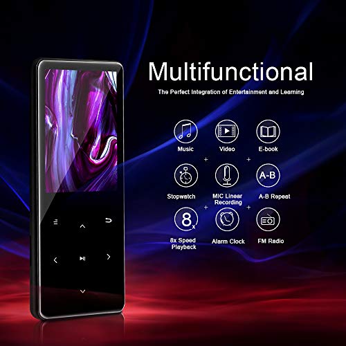 MP3, 16 Plus 32GB Large Memory MP3 Player with Bluetooth 4.2, Portable HiFi Stereo Sound MP3 Music Player with 2.4 Inch Screen, FM Radio/Voice Recording/Armband/Earphone, Built-in Speaker[Grc] - Thumbnail 2