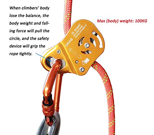 Geelife Professional Rock Climbing Ascender Fall Arrest Protection ...
