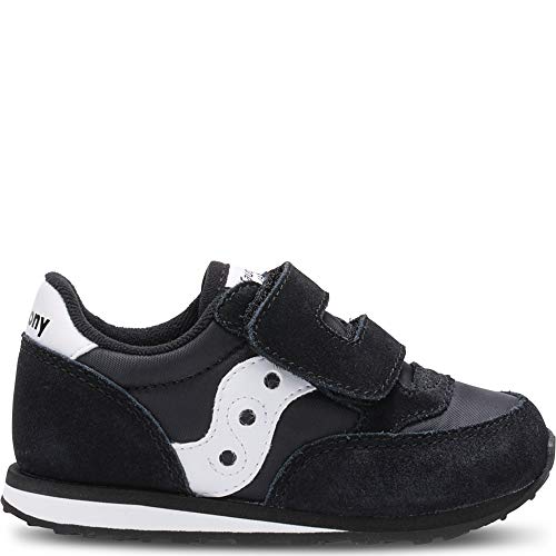 Saucony Boys' Baby Jazz HL Sneaker, Black/White, 4 Medium US Toddler