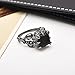DALARAN Skull Ring Gothic Style Hip Hop Punk Rings for Women Men Size 8 Friend's Gift
