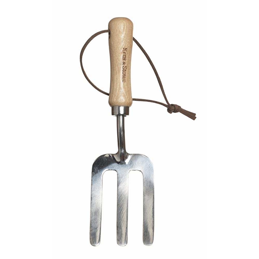 Kent & Stowe Kids Hand Fork - Lightweight Flower Fork for Kids Made of Stainless Steel, Small Planting Fork with Ash Handle - Length 7.75"