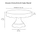Gracie China 8-Inch Diameter x 4.5-Inch High Victorian Rose Fine Porcelain Round Pedestal Cake Stand Off White