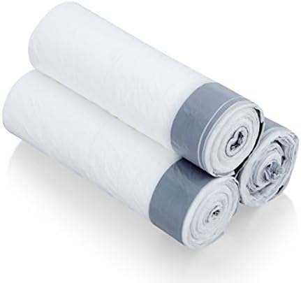 Besli 0.8-1.2 Gallons Drawstring Strong Trash Bag Garbage Bag (0.8-1.2 Gallon(90 Count), White)