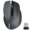 TECKNET PRO Mouse Senza Fili, 2600 DPI Mouse Wireless Ergonomico, 2,4G Ottico con Ricevitore Nano USB, 6 Pulsanti, Durata di Vita di 24 Mesi Compatibile con PC, Mac, Laptop
