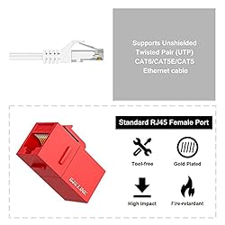 iwillink RJ45 Cat6 Keystone Coupler 25-Pack, Female