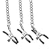 Metal Chain Breast Nipple Clips Teasers Clitorial Labia Clamps Pasties Adult Toy for Woman and Couples Whips and Chains for Sex Nipplesuckers Erotic Tool BDSM Lesbian Safe Fetish Bondage Set