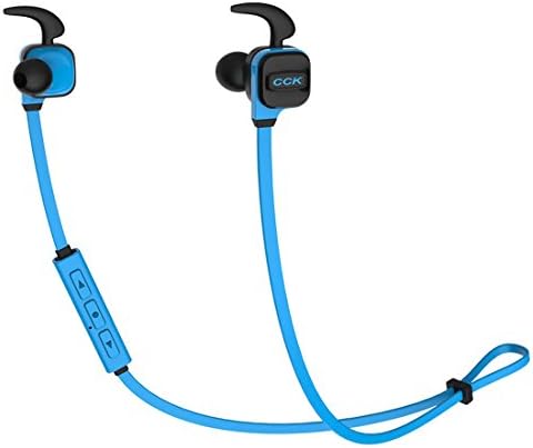 MERVINTECH Bluetooth Headphones, CCK KS Wireless 4.1 Noodle Cable Earbuds Stereo Earphones, Comfortable and Stable for Sports with Built-in Mic (Blue)