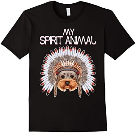 Mens Funny Cute Terrier Yorkie Yorkshire My Spirit Animal T Shirt Medium Black
