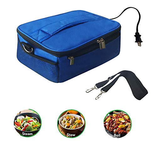 Portable Oven Personal Food Warmer for Prepared Meals Lunch Warmer Reheating at work For Office Working, Truckers,Outdoors Travel, Camping 110V (blue)