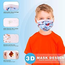 IGINOA Kids Face Mask 3 Ply Layer Safty Breathable