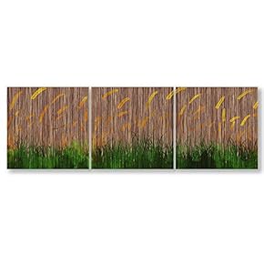 Wall26-3 Panel Canvas Wall Art- Wooden Texture Art -Giclee Painting Wall Bedroom Living Room Home Decoration - 12"x12"x3 Panels