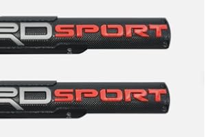 Car Sport Left & Right Side T-R-D Emblem Sport Automotive Badge Red and Black (2 Pack)