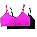 Fruit of the Loom Big Girls' Seamless Bralette, Neon Pink/Black, 28(Pack of 2)