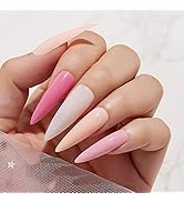 Makartt Acrylic Nail Kit, Press On Nails Set 240pcs Long Stiletto Soak Off Gel Nail Tips Gelly Ti...