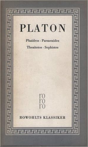 Platon Samtliche Werke 4 Phaidros Parmenides Theaitetos Sophistes Amazon De Otto Walter F Grassi Ernesto Plambock Gert Hrsg Platon Bucher
