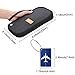 Travel Wallet Family Passport Holder RFID Credit Card Ticket Document Organizer Bag with 3pcs luggage Tags (Black)