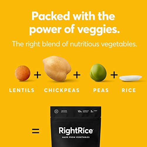 RightRice - Lemon Pepper (7oz. Pack of 3) - Made from Vegetables - High Protein, Vegan, non GMO, Gluten Free